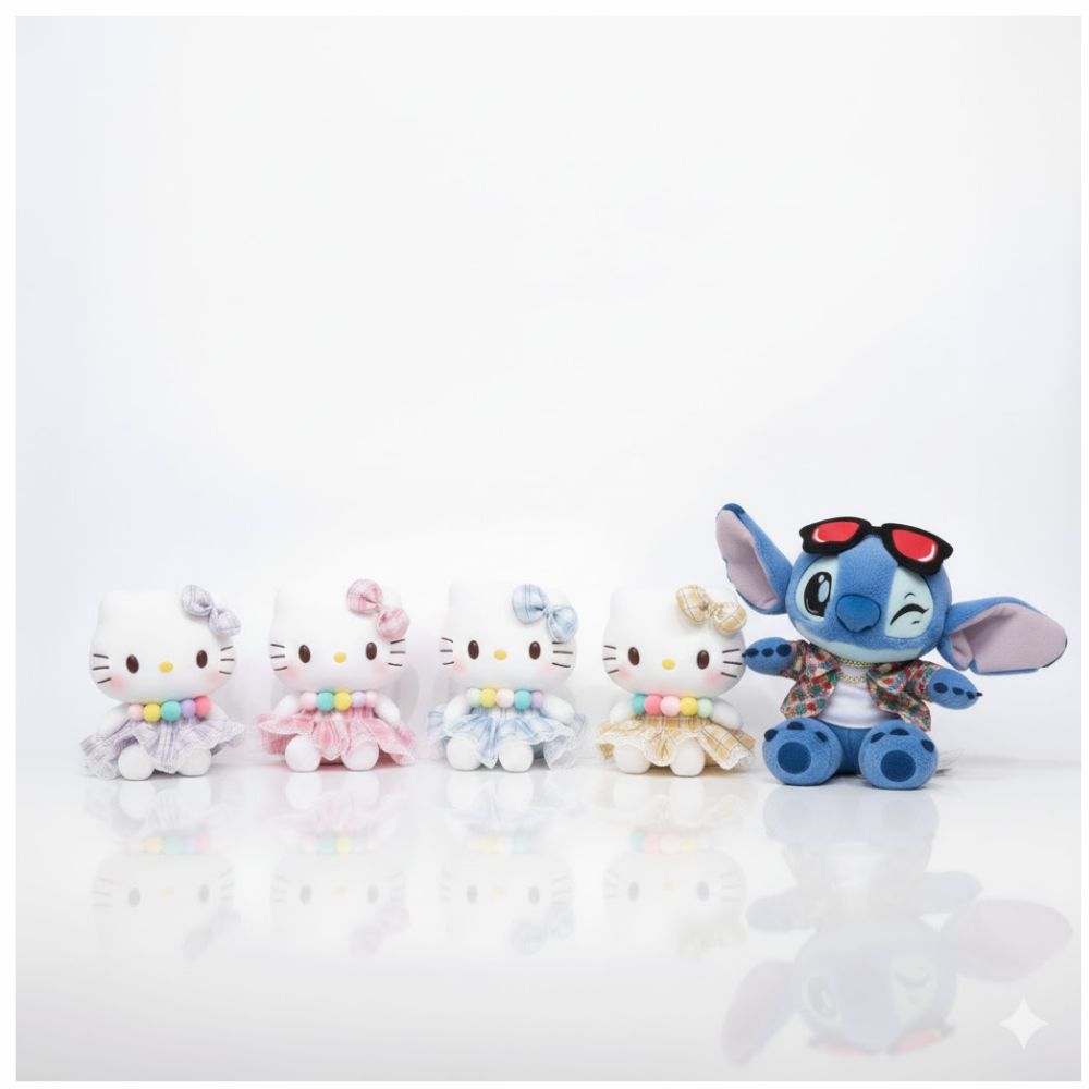 PELUCHE KITTY/STICH C/ROPA 20CM KAÑ