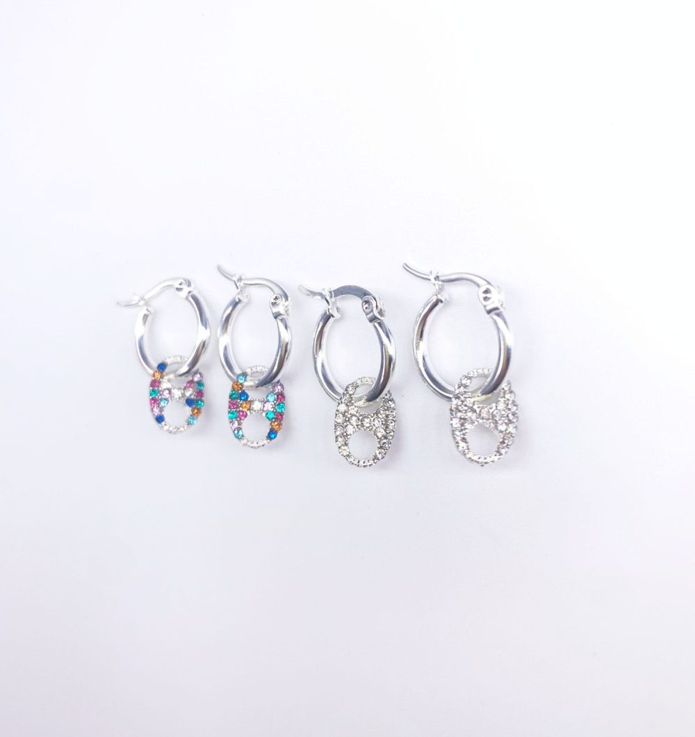 ARO ACERO BLANCO COLGANTE STRASS AR4259P GAÑ