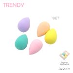 SET ESPONJA MAQUILLAJE 5PCS TRENDY  ART 18696 EAO