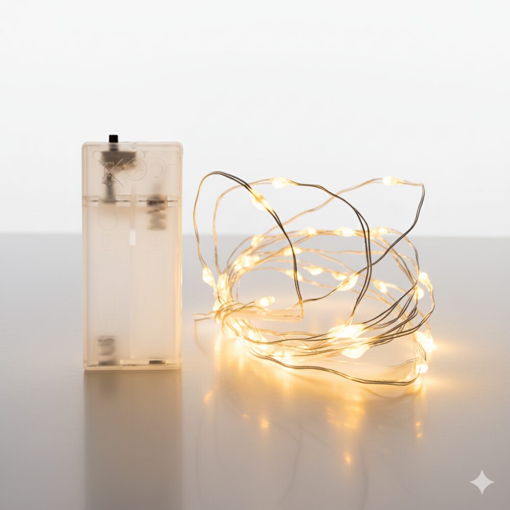TIRA DE LUCES NAVIDAD CALIDO A PILAS XUNID 30WW IAO