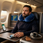 ALMOHADA DE VIAJE MEMORY FOAM AZUL OSCURO PLEGABLE 43468 JAO