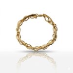 PULSERA ACERO DORADO DOBLE CADENA APUDI410D CAO
