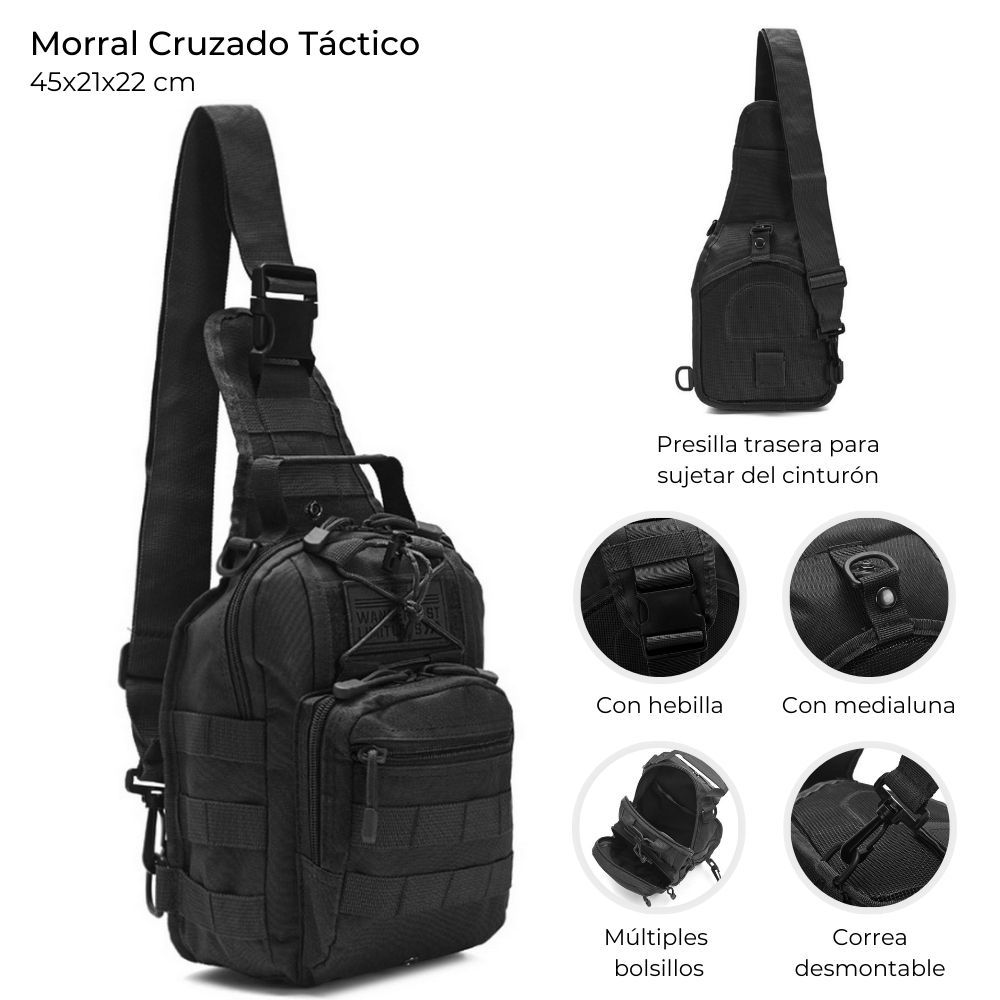 MORRAL TACRICO CRUZADO C/HEBILLA WANDERLUST ART 39196 CAO