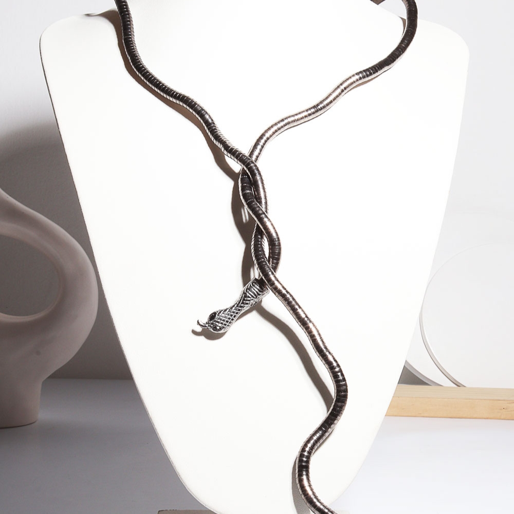 COLLARES SERPENT PLATEADO ART U22031 CAO