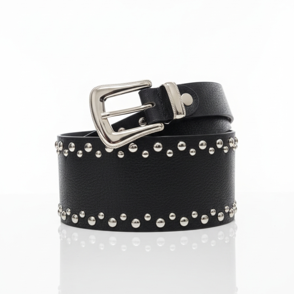 CINTO C/HEBILLA SILVER C/TACHAS ART U80046 CAO