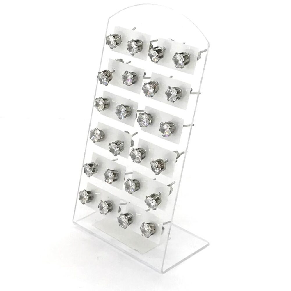 AROS ACERO PIEDRA CUBIC BLANCO XBLISTER NUM5 AR42 CAO
