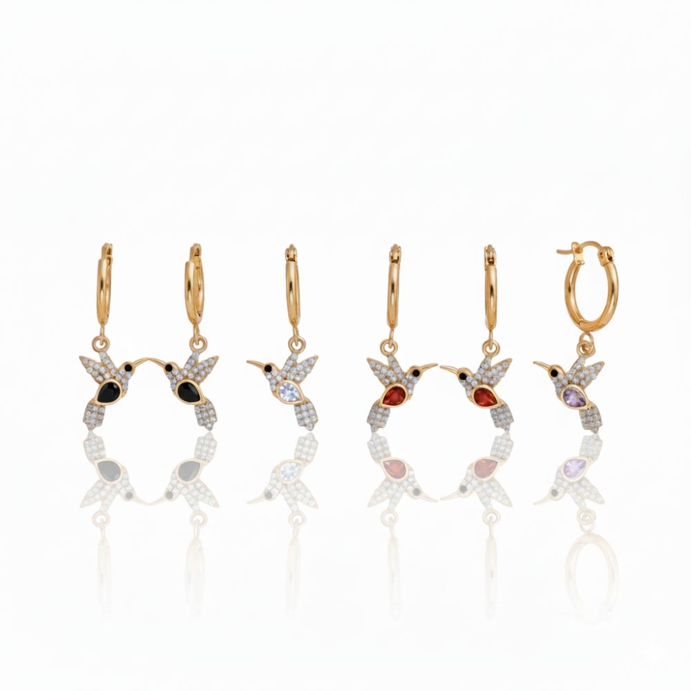 ARO ACERO DORADO ARGOLLA COLIBRI STRASS AR4294D AAO