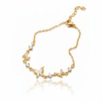 PULSERA ACERO DORADO DIJE BRONC MARIPOSA MICRO APUDI596D CAO
