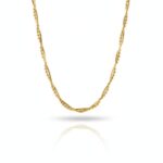 CADENA ACERO DORADO DOBLE ENTRELAZADA ACA191D CAO