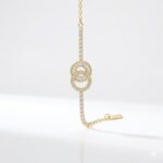 PULSERA BRONCE DORADO C/MICROPAVE APU599D CAO
