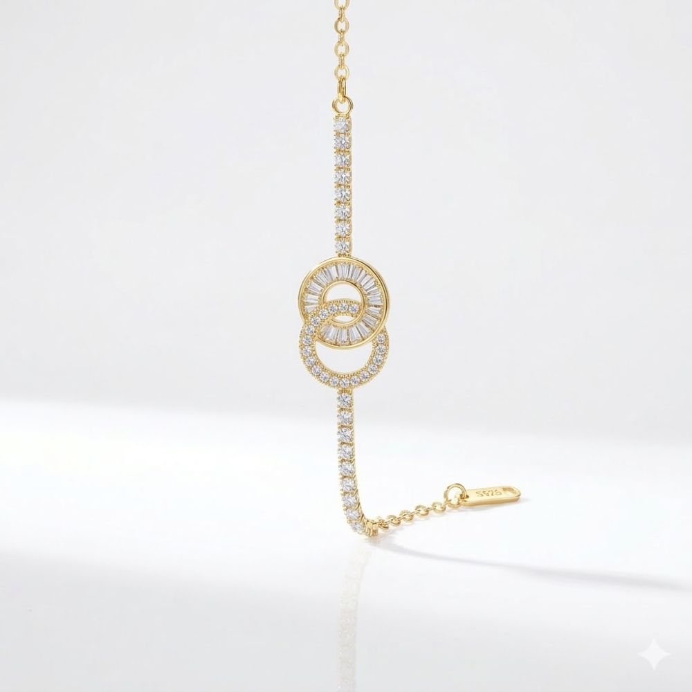 PULSERA BRONCE DORADO C/MICROPAVE APU599D CAO