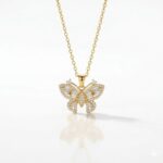 CADENA ACERO DORAD DIJE BRONCE MARIPOSA MICRO BZCADI409D CAO