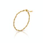 PULSERA ACERO DORADO DOBLE CADENA ENLAZADA COMB APUD223D CAO