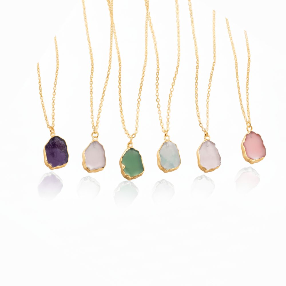 CADENA ACERO DORADO PIEDRA DE COLOR ACADI870D CAO