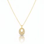 CADENA ACERO DORADO DIJE BRONCE MICROPAVE BZCADI431D CAO