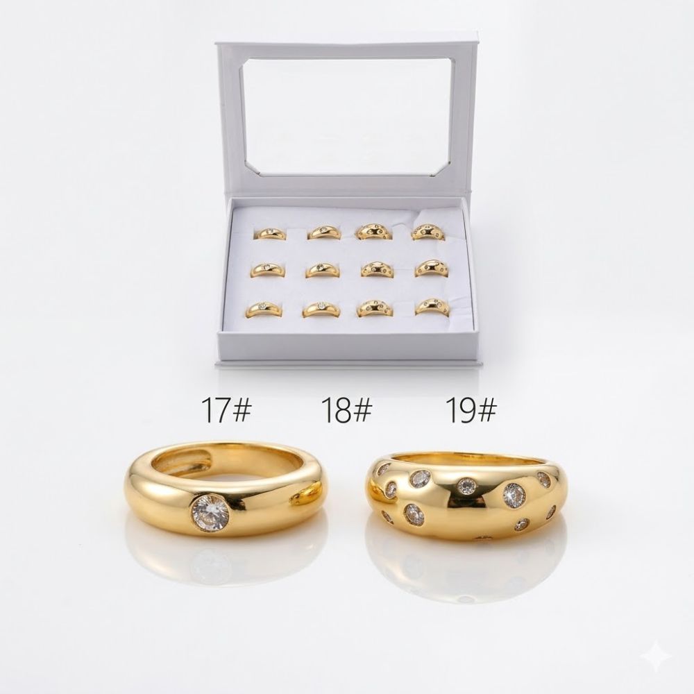 ANILLO BRONCE DORADO MICROPAVE ART AN644D CAO