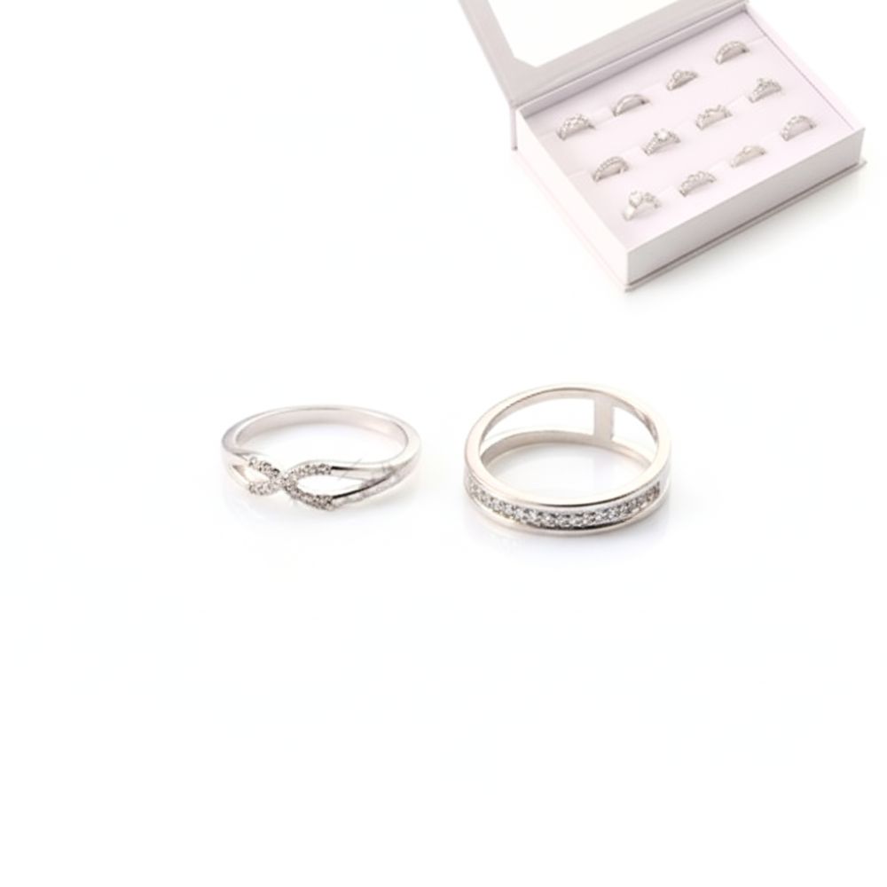 ANILLO BRONCE BLANCO MICROPAVE ART AN606P CAO