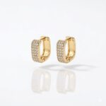 ARO BRONCE DOR ARGOLLA CLIP CUAD ANCHA MICROPA BZAR2351D CAO
