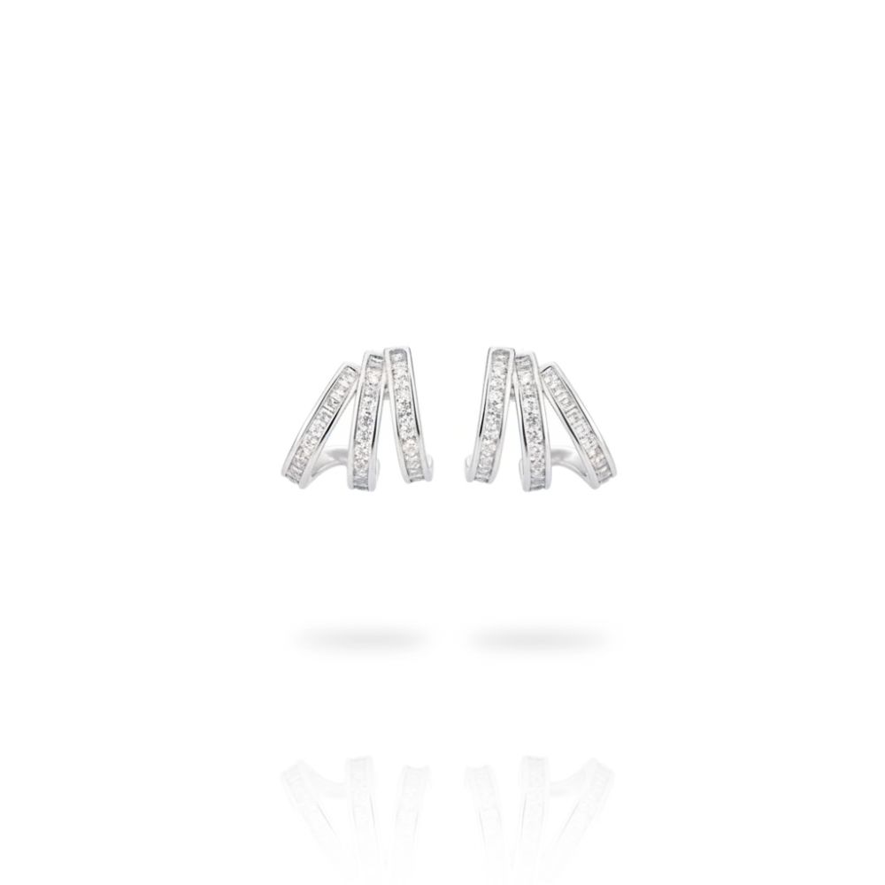 ARO BRONCE BLANCO TRIPLE ARGOLLA FIJA CUBIC BZAR2344P CAO