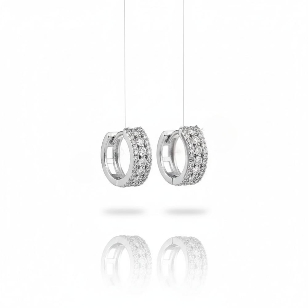 ARO BRONCE ARGOLLA GRUESA CLIP CON MICROPAVE BZAR2354 CAO