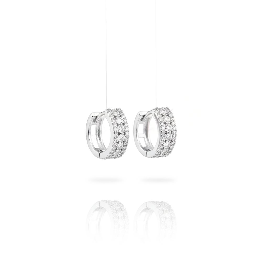 ARO BRONCE BCO GRUESA ARGOLLA CLIP MICROPAVE BZAR2354P CAO