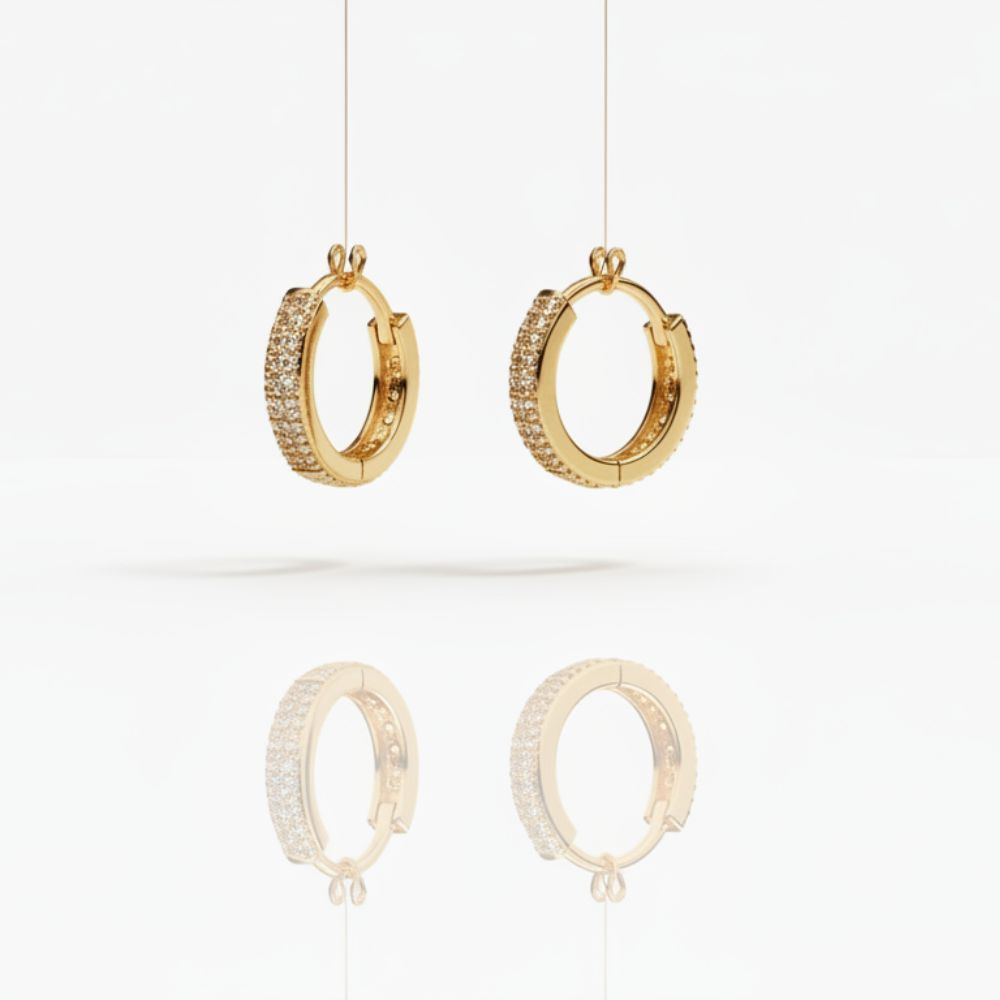 ARO BRONCE DORADO ARGOLLA CLIP CUADRADA MICROP BZAR2321D CAO