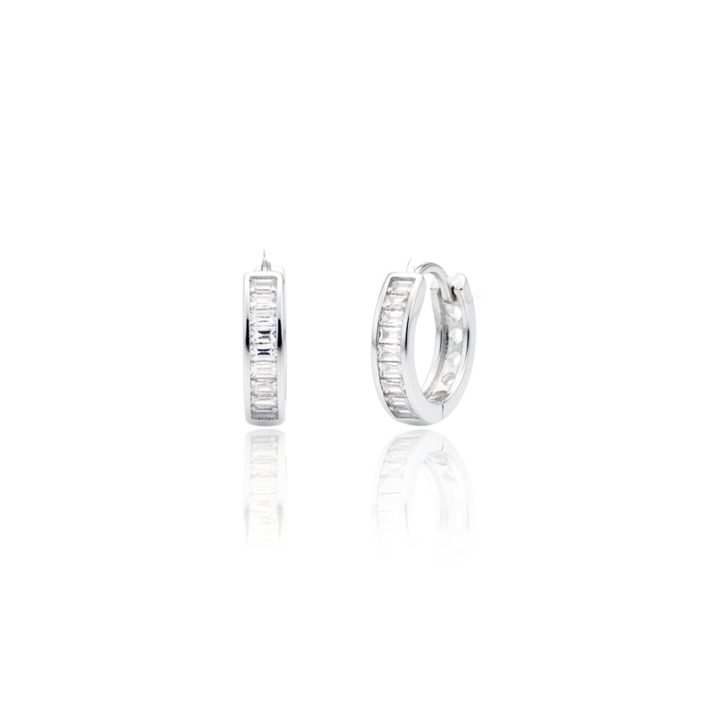 ARO BRONCE BLANCO ARGOLLA CON CLIP Y CUBIC BZAR2372P CAO