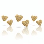 ARO BRONCE DORADO BLIST CORAZON FIJO MICROPAVE BZAR2326 CAO
