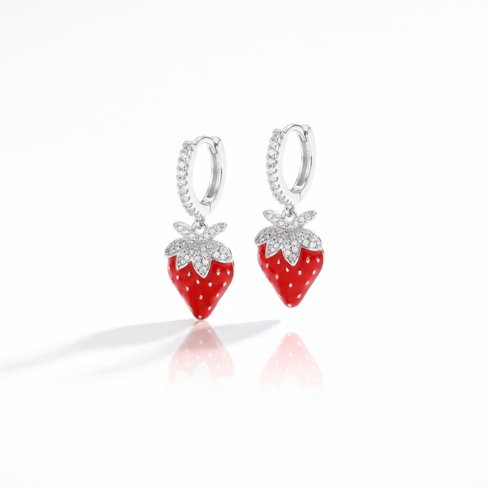 ARO BRONCE PAR BCO ARGOLLA CLIP FRUTILLA MICRO BZAR2273P CAO