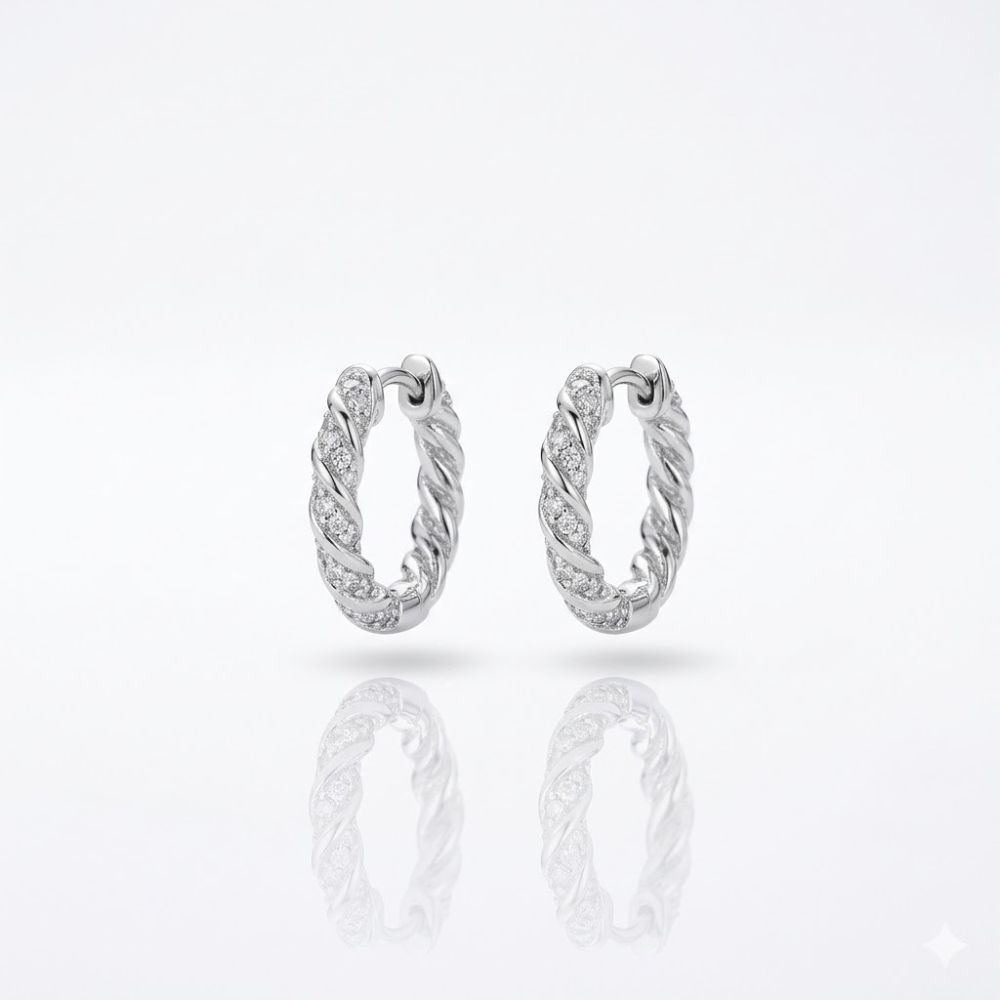 ARO BRONCE ARGOLLA CON CLIP Y MICROPAVE BZAR2309 CAO