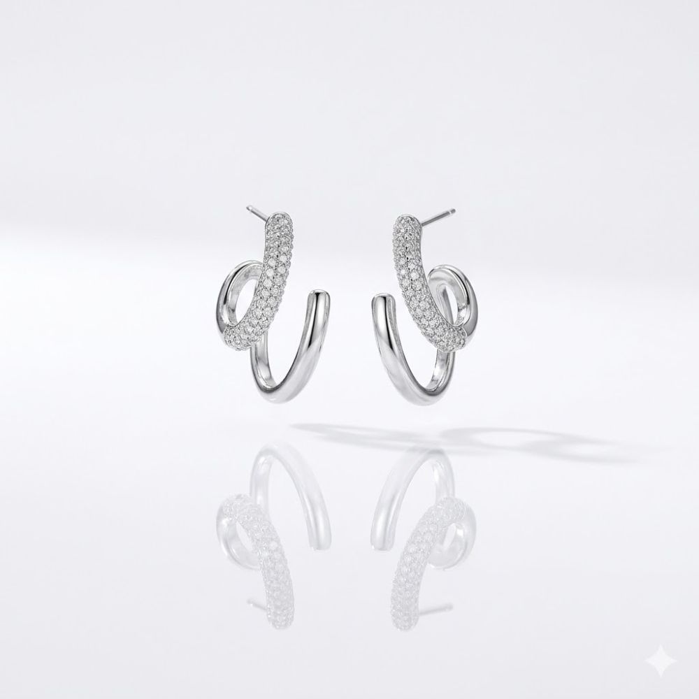 ARO BRONCE DOBLE ARGOLLA FIJA CON MICROPAVE BZAR2339 CAO