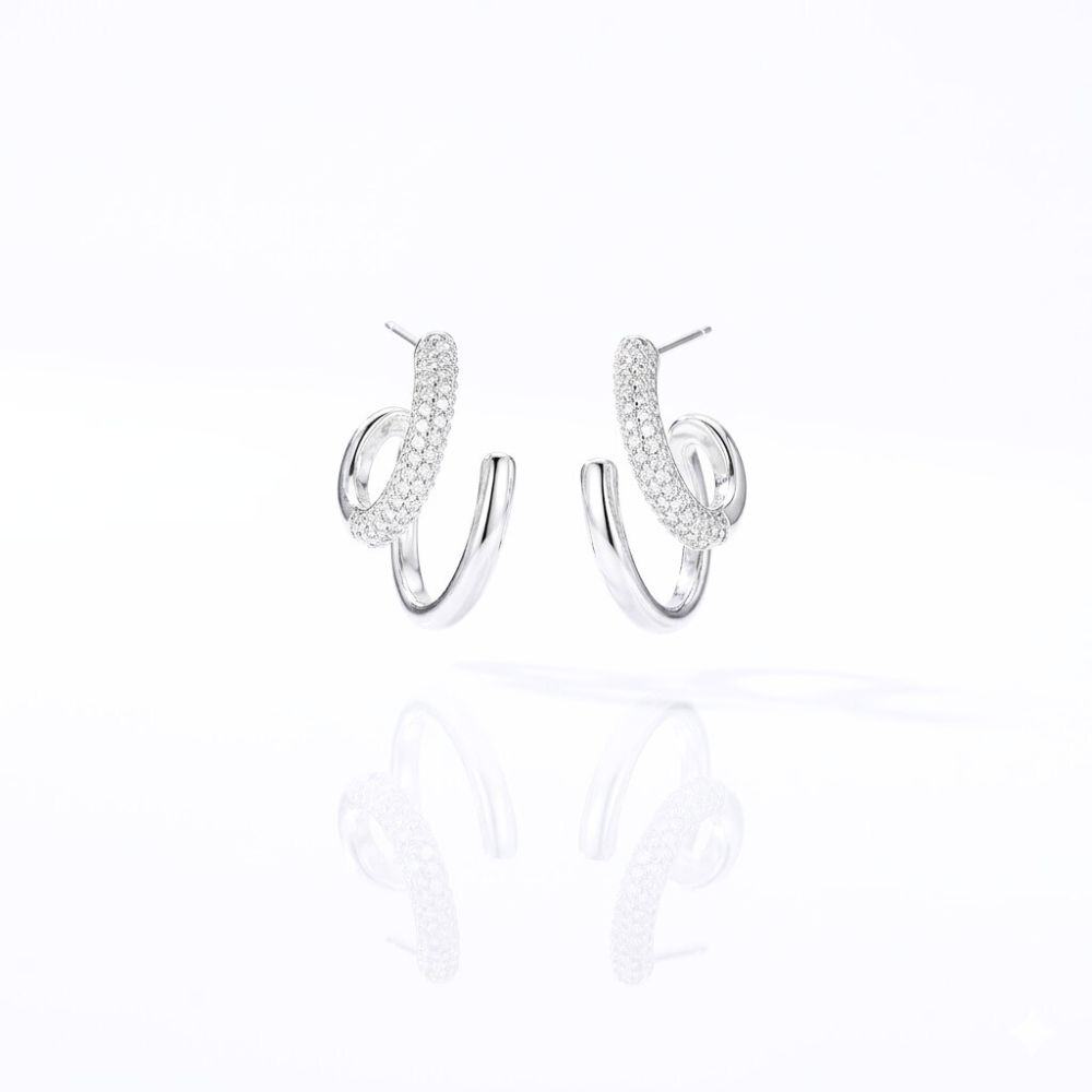 ARO BRONCE BCO DOBLE ARGOLLA FIJA MICROPAVE BZAR2339P CAO