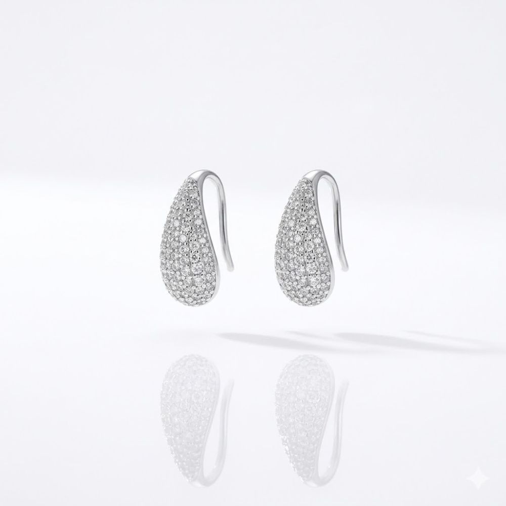 ARO BRONCE COLGANTE TIPO GOTA MICROPAVE BZAR2335 CAO