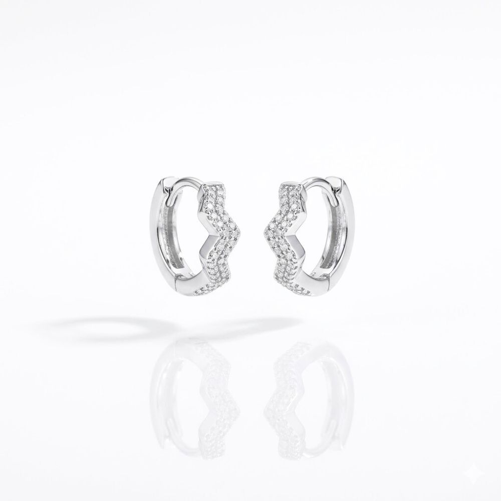 ARO BRONCE BCO ARGOLLA CON CLIP Y MICROPAVE BZAR2335P CAO