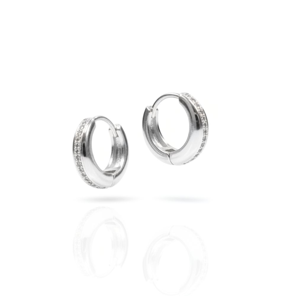 ARO BRONCE BCO ARGOLLA CON CLIP Y MICROPAVE BZAR2285P CAO