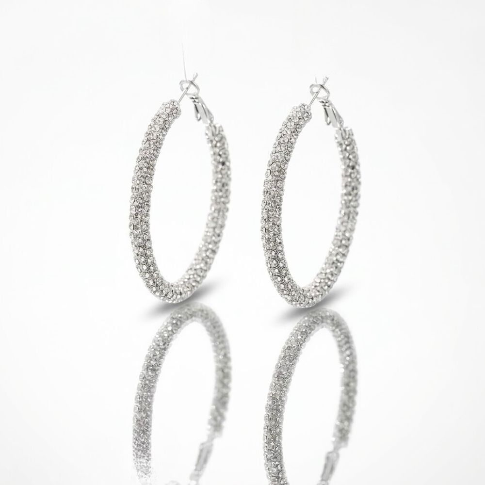 ARO BRONCE BCO ARGOLLA STRASS 40MM BZAR2243P CAO