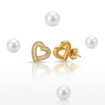 ARO BRONCE CORAZON FIJO CON CUBIC BZAR2276D CAO