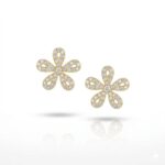 ARO PASANTE ACERO DORADO FLOR MEDIANA CON STRASS AR4604D CAO