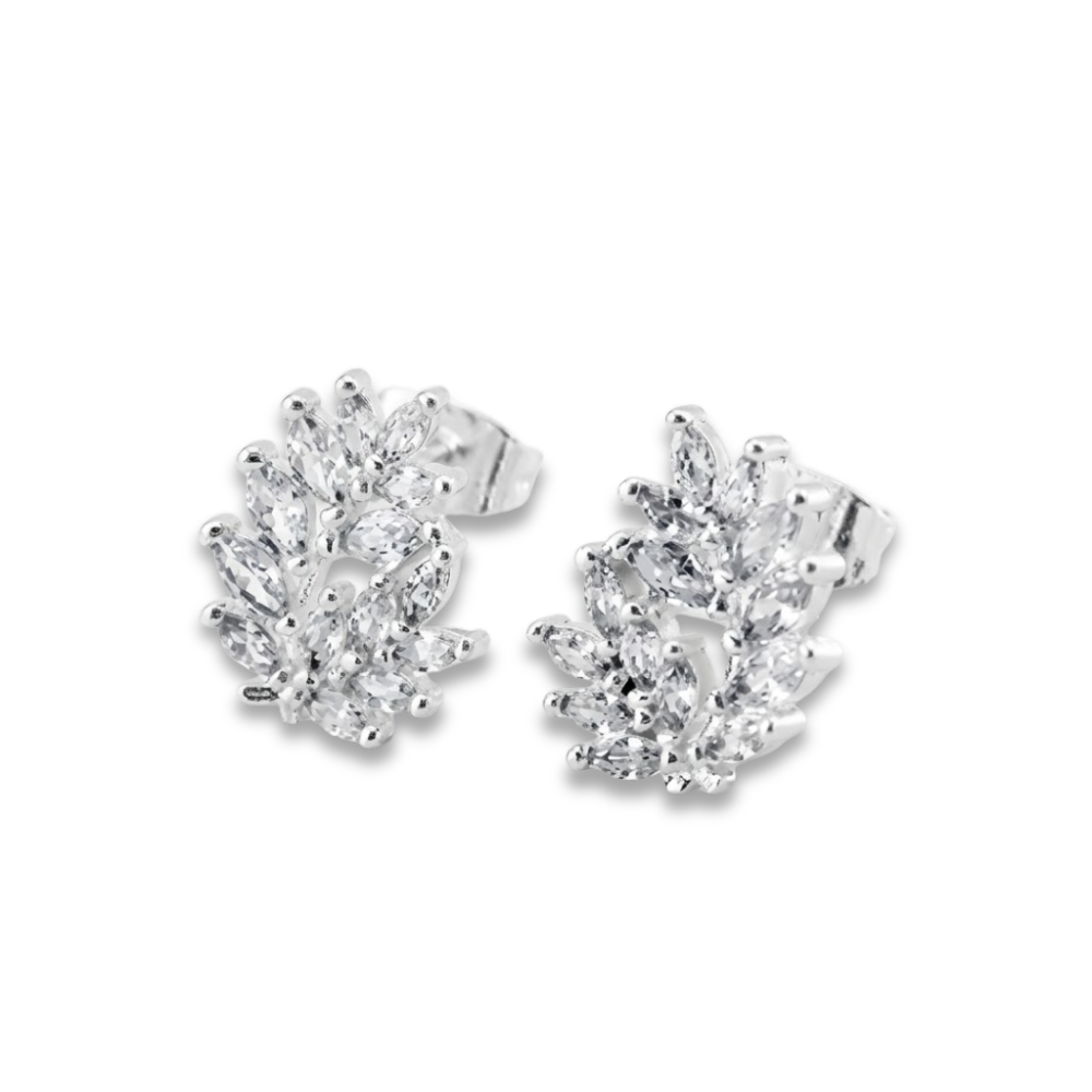 ARO BRONCE FIJO BLANCO HOJITAS C/CUBIC X3 UN BZAR2316P CAO