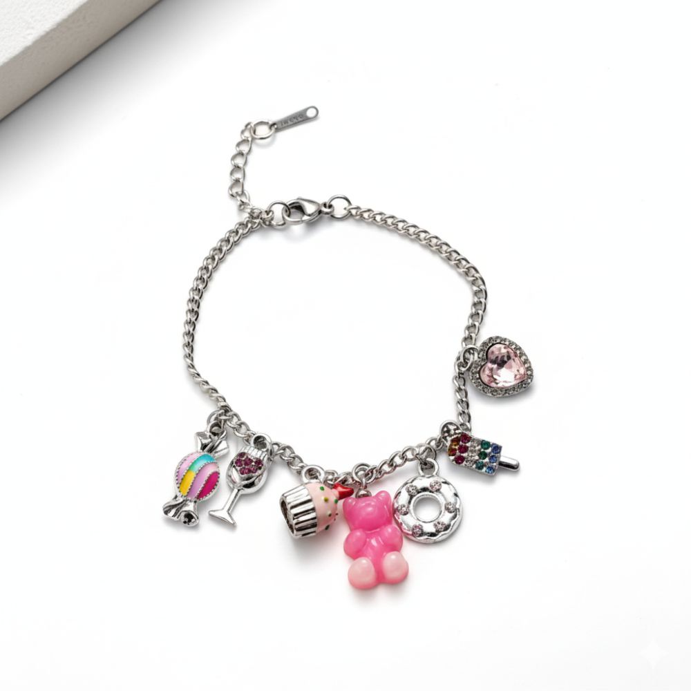 PULSERA ACERO C/MULTI DIJE APUDI558 AAO