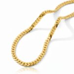 CADENA ACERO DORADO CHATA GRUESA 40+5CM ART ACA181D CAO