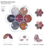 SOMBRAS P/ OJOS COMBINADAS X6 TONOS ART 39563 CAO