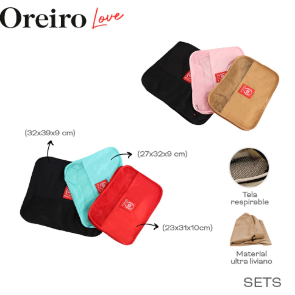 ORGANIZADOR VIAJE OREIRO SET X3 ART 29143 BAO