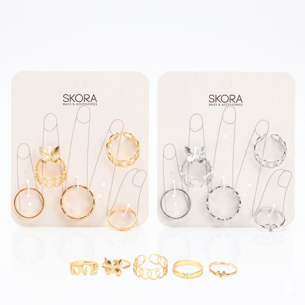 SET DE ANILLOS X5UNI ART 44572 DAO