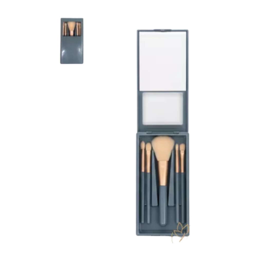 SET DE BROCHAS C/ESTUCHE + ESPEJO 5PCS ART XZF-929 AAO