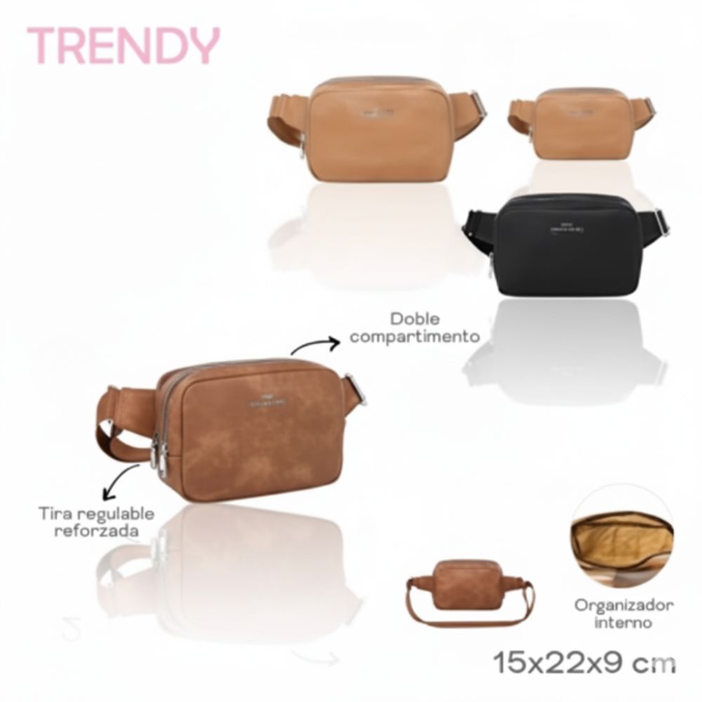 RIÑONERA TRENDY DOS CIERRES ART 31048 CAO