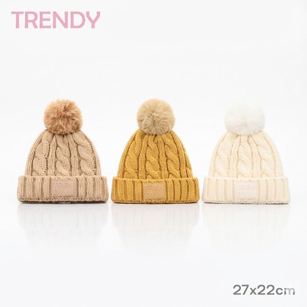 GORRO TRENDY TRENZA C/POMPON ART 18897 DAO