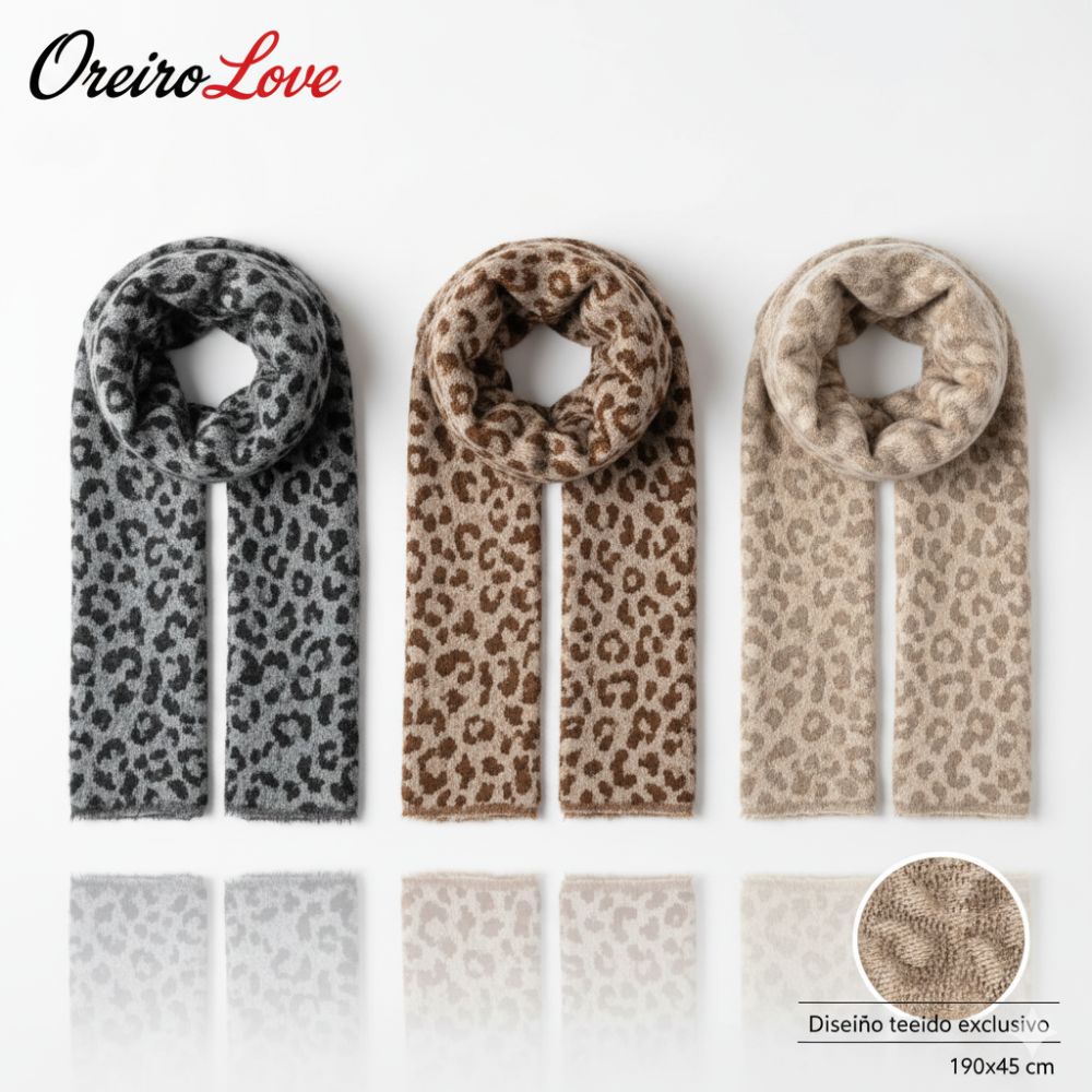 BUFANDA OREIRO LOVE LEOPARD ART 31155 DAO