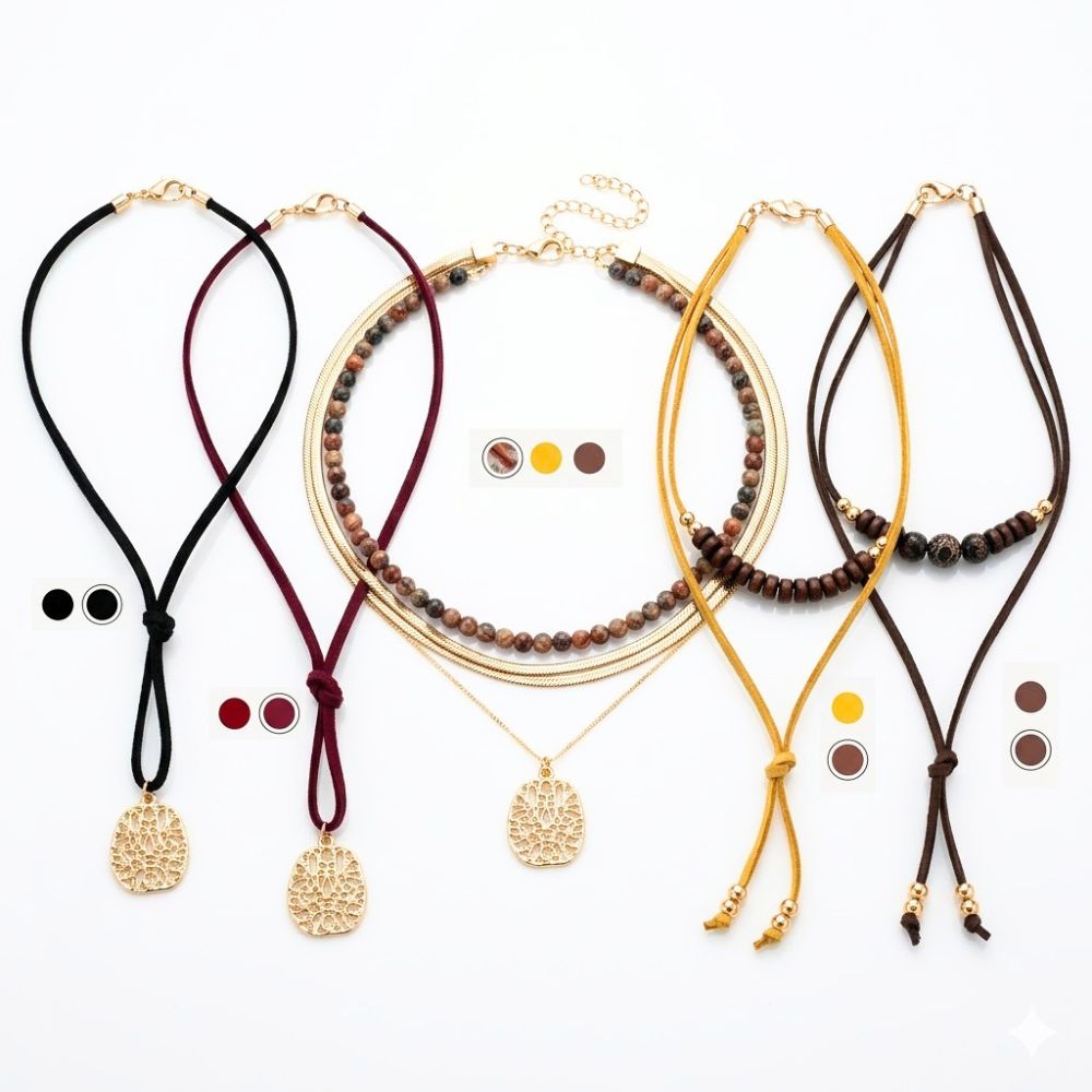 COLLAR EN SET COLORS AND CHAIN BQ0676 DAO