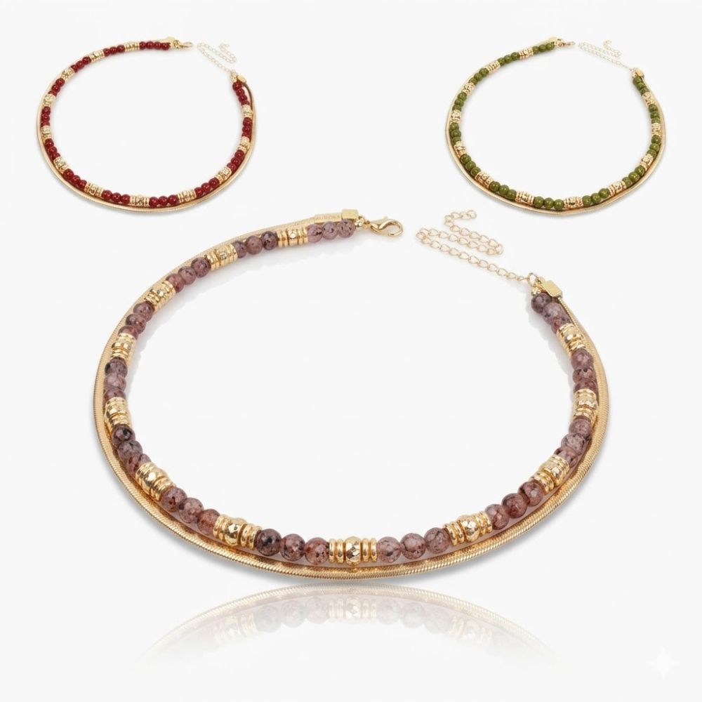 COLLAR COMBINADO LUMINOUS BEAD BQ0600 DAO
